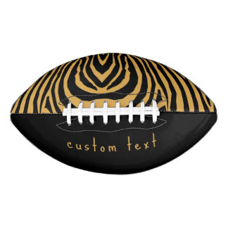 RETRO BOLD WILD ANIMAL STRIPED PRINT GOLD BLACK AMERICAN FOOTBALL