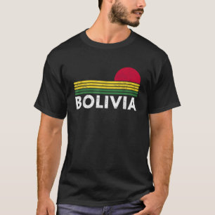 Retro Bolivia Vintage Bolivia Flag Bolivian Gift  T-Shirt