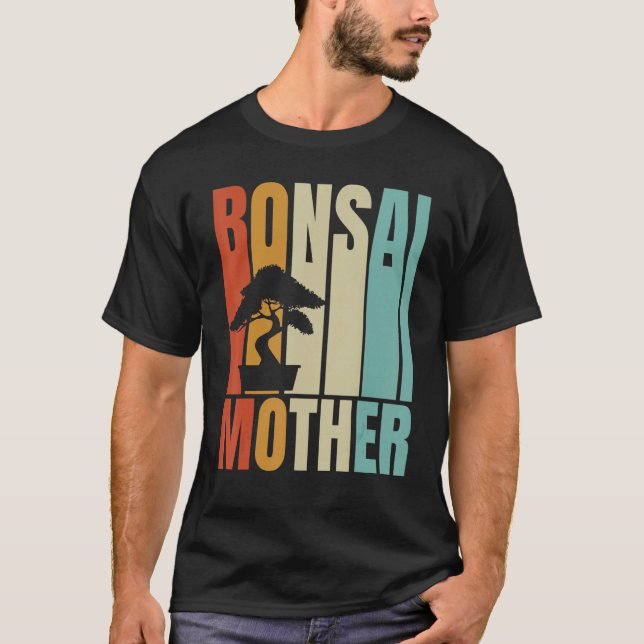 Retro Bonsai Mother   Bonsai Tree T-Shirt (Front)