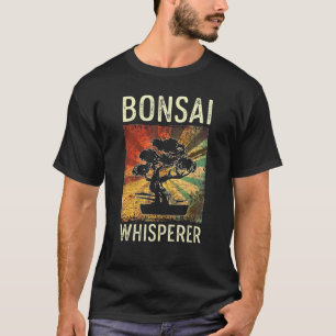 Retro Bonsai Whisperer Gardener T-Shirt