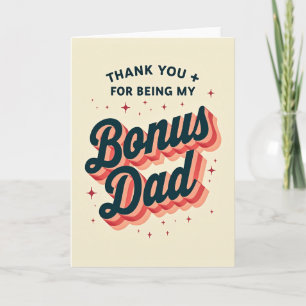Retro Bonus Dad Thanks Card
