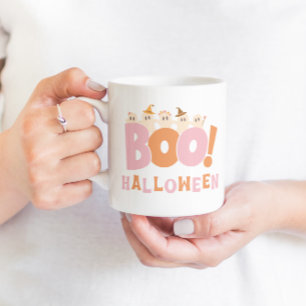 Retro Boo Halloween Cool Cute Modern Coffee Mug