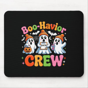 Retro Boo-havior Crew Behaviour Analyst Halloween Mouse Mat