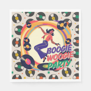 Retro Boogie Woogie Party Paper Napkin