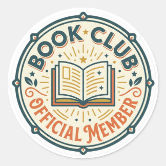 Retro Book Club Official Member Sticker