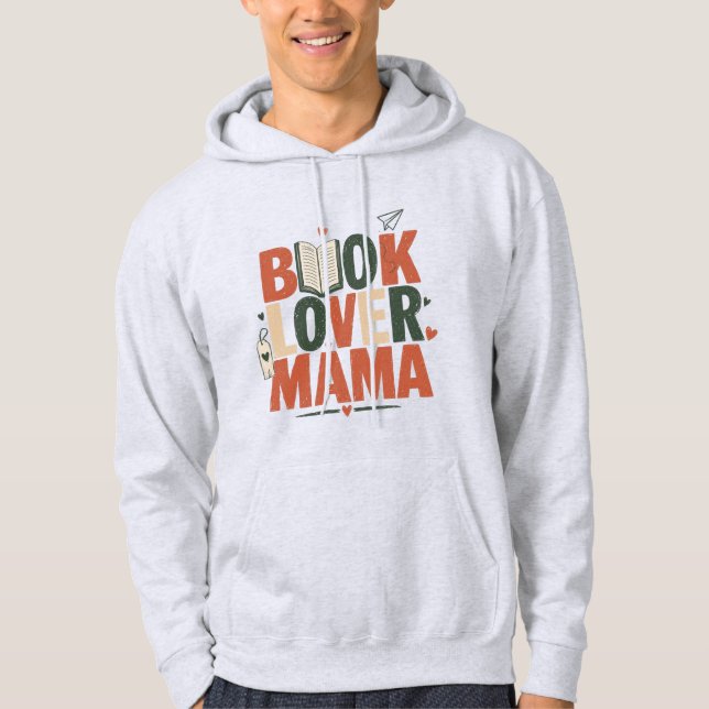 Retro Book Lover Mama Shirt Design (Front)