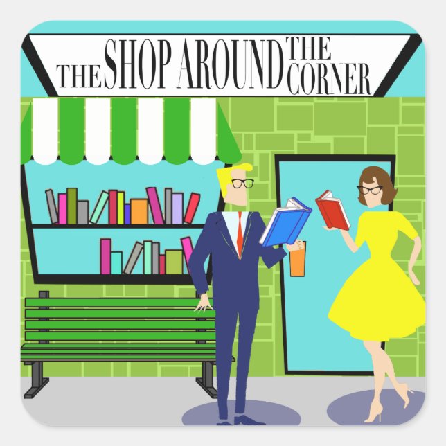 Retro Book Lovers Stickers (Front)