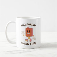 Retro Book Mascot It's A Good Day To Read A Book