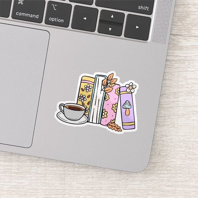 Retro Books and Coffee Waterproof  (Detail)