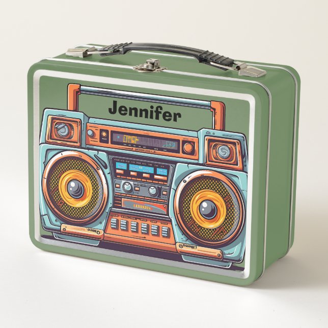 Retro Boom Box Personalised (Front)