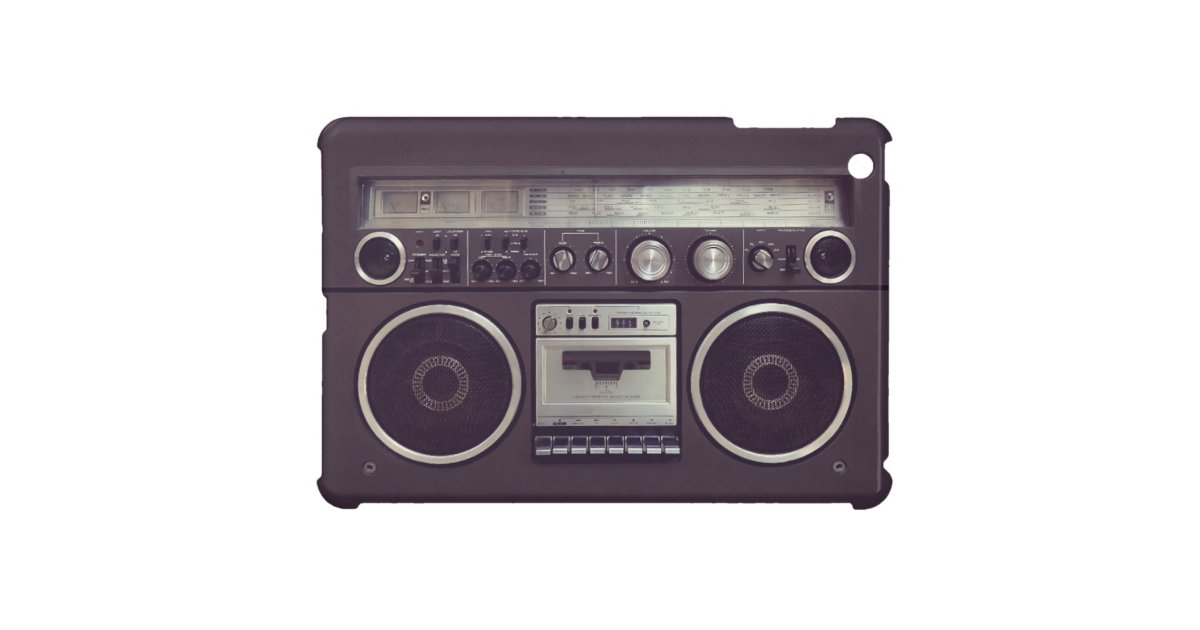 Retro Boombox Cassette Player Funny iPad case iPad Mini Case Zazzle