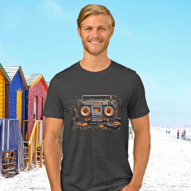 Retro Boombox Vibes Tri-Blend Shirt (Creator Uploaded)