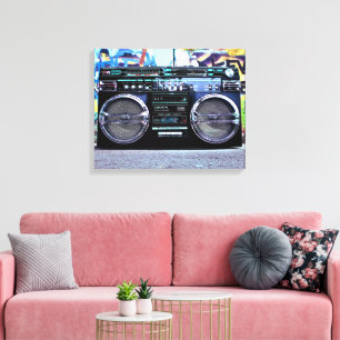 Retro Boombox – Vintage Audio Canvas Print