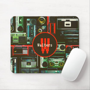 Retro Boomboxes Mouse Pad