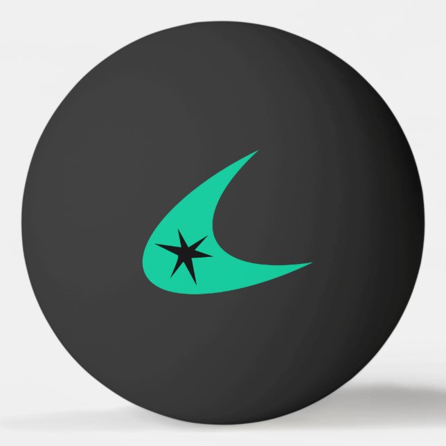 Retro Boomerang Ping Pong Ball (Front)
