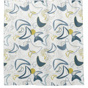 Retro Boomerang! Shower Curtain