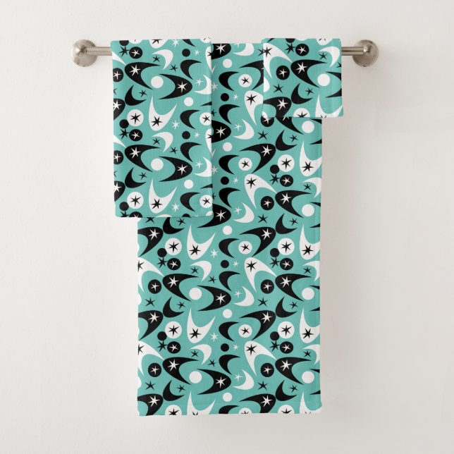 Retro Boomerangs Bath Towel Set (Insitu)