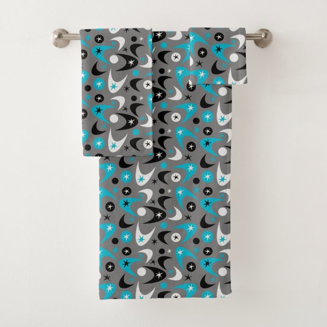 Retro Boomerangs Bath Towel Set (Insitu)