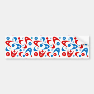 Retro Boomerangs Bumper Sticker