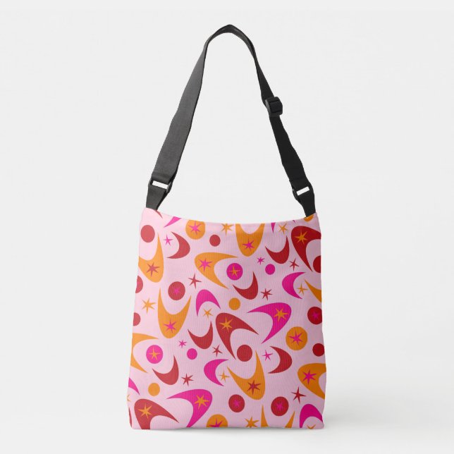 Retro Boomerangs Crossbody Bag (Front)