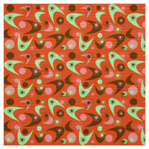 Retro Boomerangs Fabric