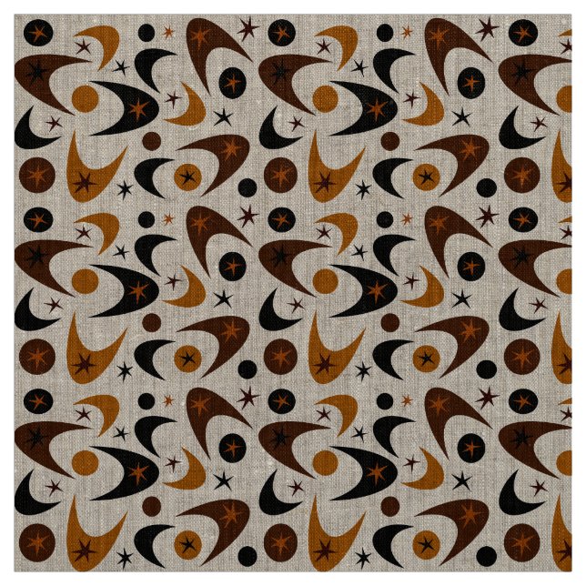 Retro Boomerangs Fabric (Swatch)
