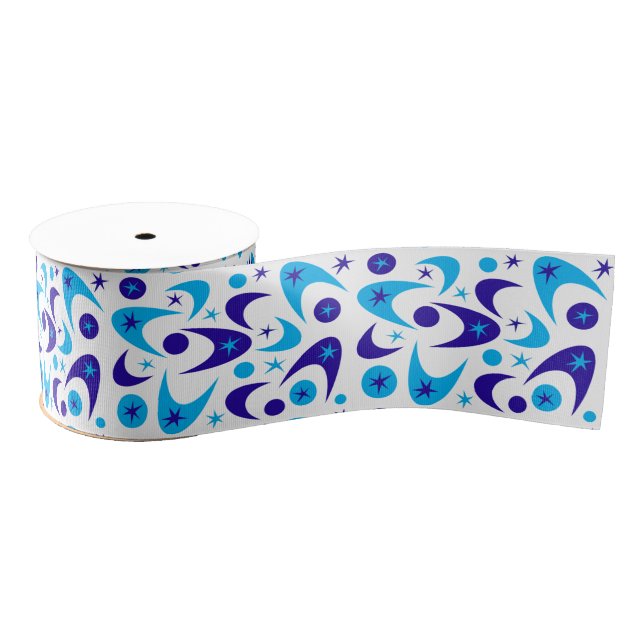 Retro Boomerangs Grosgrain Ribbon (Spool)