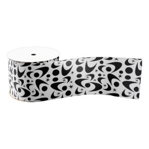 Retro Boomerangs Grosgrain Ribbon
