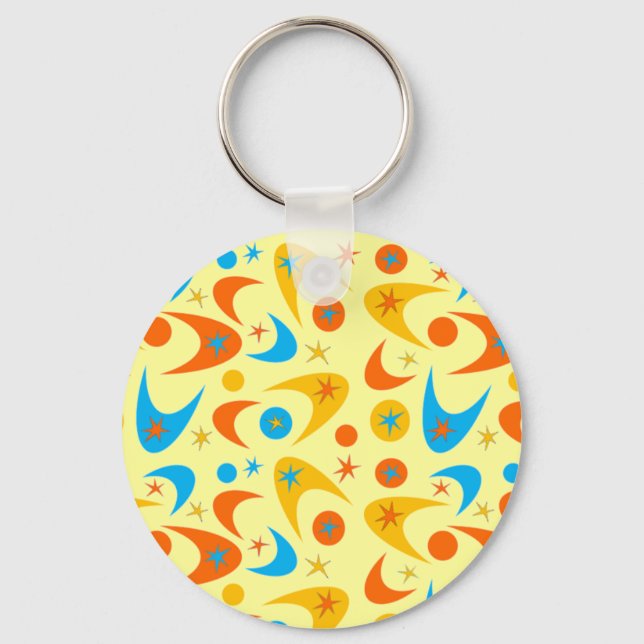 Retro Boomerangs Key Ring (Front)