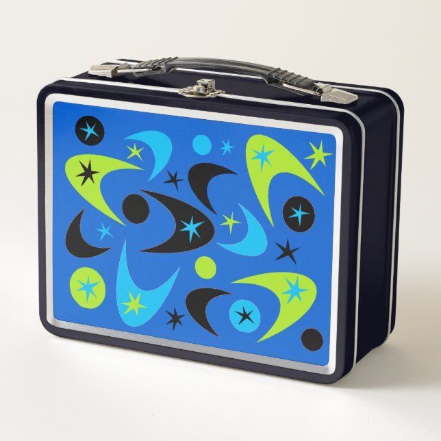 Retro Boomerangs Metal Lunch Box (Front)