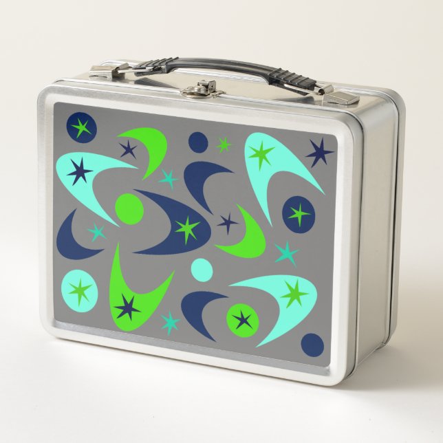 Retro Boomerangs Metal Lunch Box (Front)