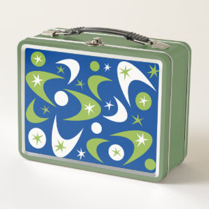Retro Boomerangs Metal Lunch Box