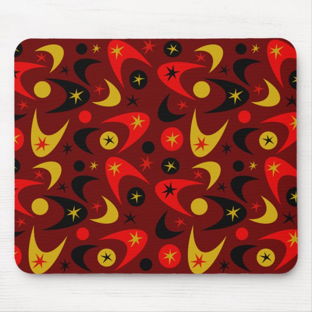 Retro Boomerangs Mouse Mat (Front)
