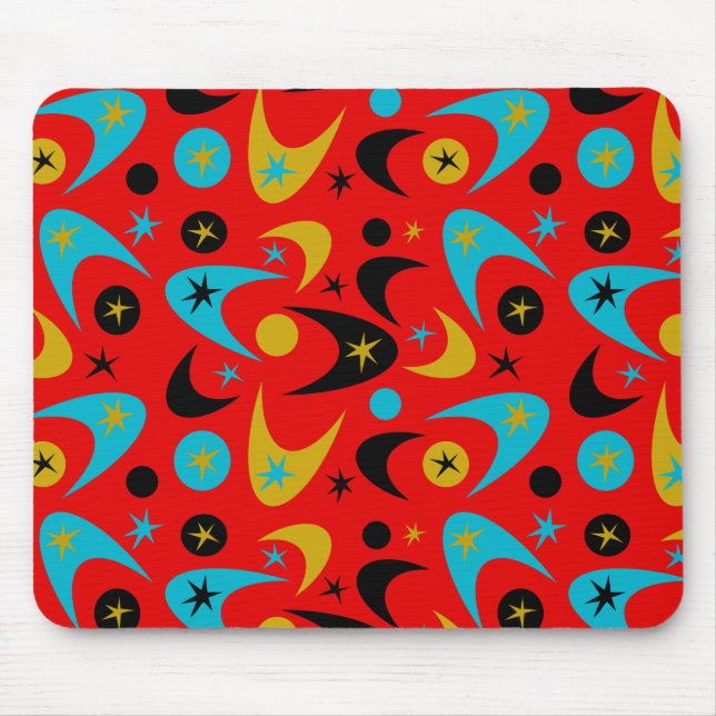 Retro Boomerangs Mouse Mat (Front)