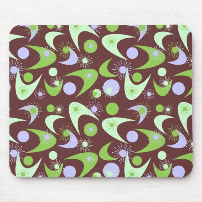 Retro Boomerangs Mouse Mat (Front)