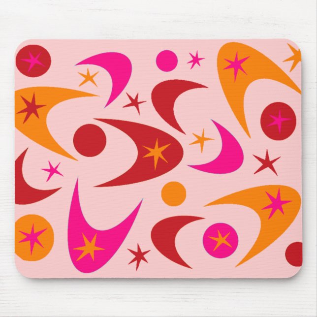 Retro Boomerangs Mouse Mat (Front)