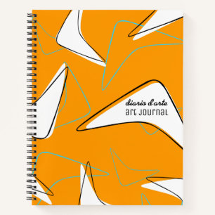 Retro Boomerangs Notebook
