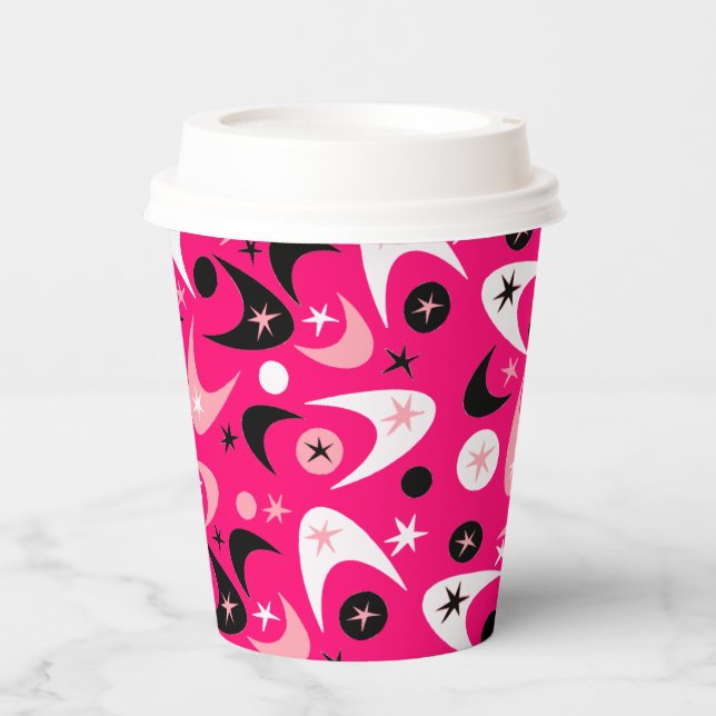 Retro Boomerangs Paper Cups (Front)