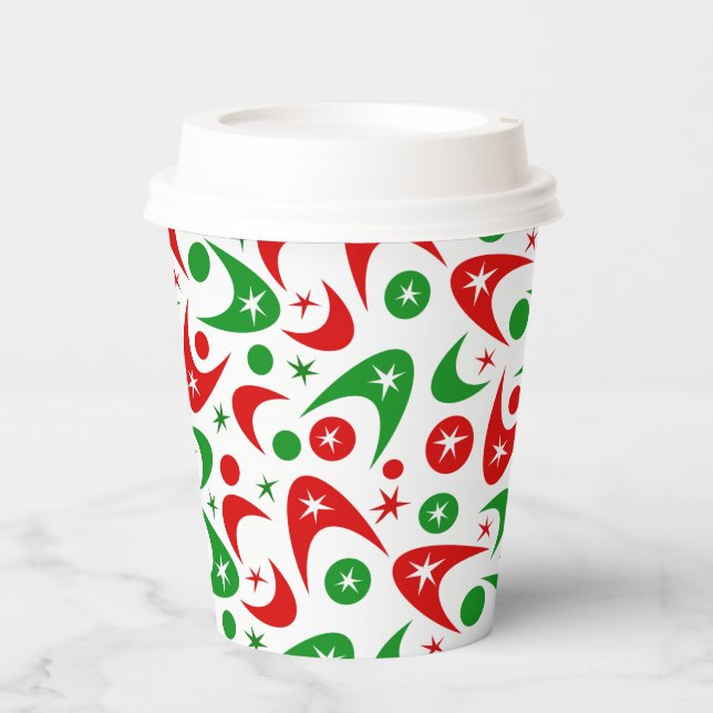 Retro Boomerangs Paper Cups (Front)