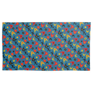 Retro Boomerangs Pillowcase