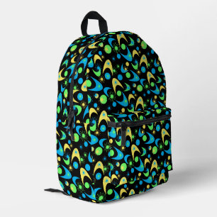 Retro Boomerangs Printed Backpack
