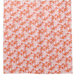 Retro Boomerangs Shower Curtain