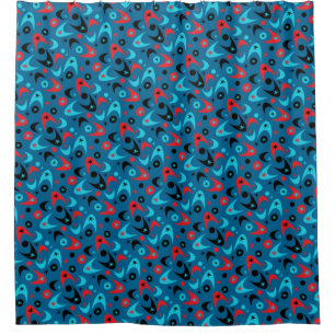 Retro Boomerangs Shower Curtain