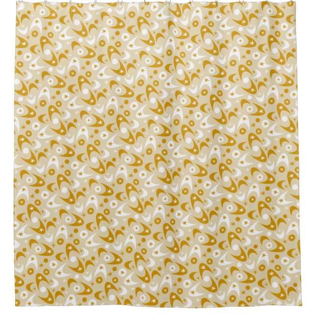 Retro Boomerangs Shower Curtain (Front)