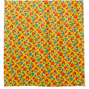 Retro Boomerangs Shower Curtain