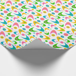Retro Boomerangs Wrapping Paper