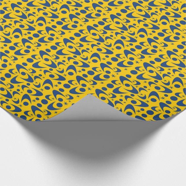 Retro Boomerangs Wrapping Paper (Corner)