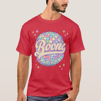 Retro Boone First Name Personalised Disco 80s Birt T-Shirt
