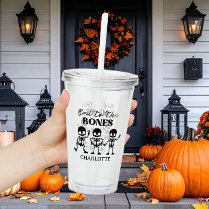 Retro Boos & Booze Spooktacular Halloween Acrylic Tumbler