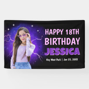 Retro Bootleg Rap Custom Photo Birthday Welcome Banner